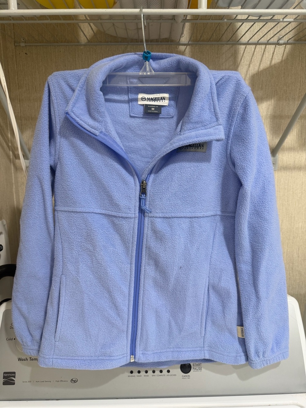 Magellan Outdoors Kids Light Periwinkle Zip Fleece Jacket